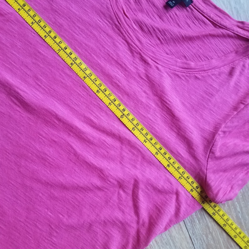 Talbots Pink Button Tee - Picture 6 of 9